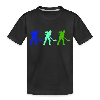 Construction worker 3 - Kids' Premium Organic T-Shirt - black - Front