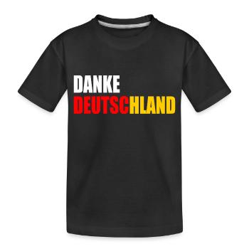 Merci allemagne - T-shirt bio Premium Enfant - noir - Devant