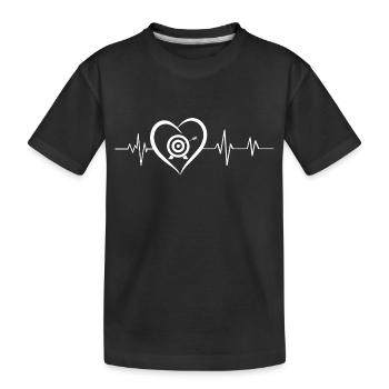 Heartbeat Archery - Kids' Premium Organic T-Shirt - black - Front
