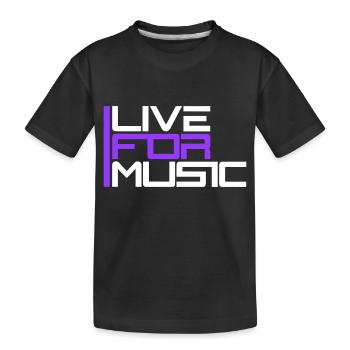 Musique pour Live Dire la vie pour les soirées de club de musique - T-shirt bio Premium Enfant - noir - Devant
