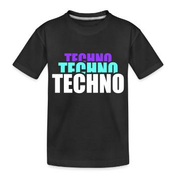 Techno Love Citation Dire Musique Fête Célébrer Logo - T-shirt bio Premium Enfant - noir - Devant