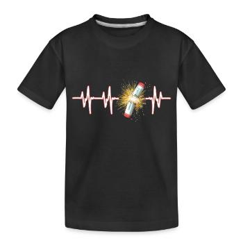 Pétards Heartbeat - T-shirt bio Premium Enfant - noir - Devant