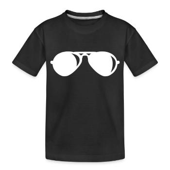 lunettes de soleil - T-shirt bio Premium Enfant - noir - Devant