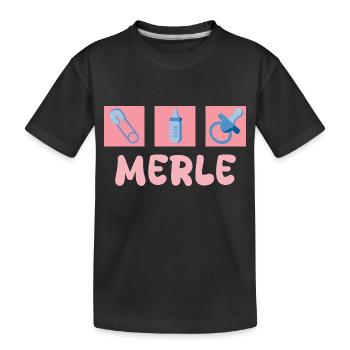 Sucette Merle - T-shirt bio Premium Enfant - noir - Devant