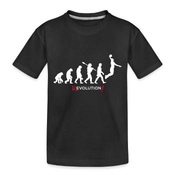 Revolution - Evolution Man with Fun Twist 2 - Kids' Premium Organic T-Shirt - black - Front