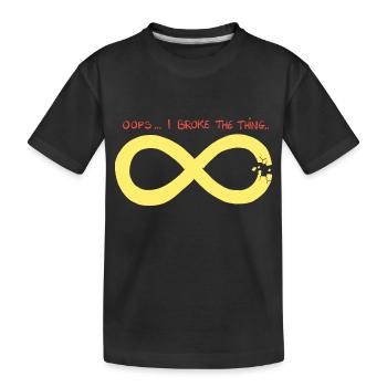 Infinity hat ein Problem. - Kinder Premium Bio T-Shirt - Schwarz - Vorne