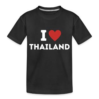 I Love Thailand - Police blanche - T-shirt bio Premium Enfant - noir - Devant
