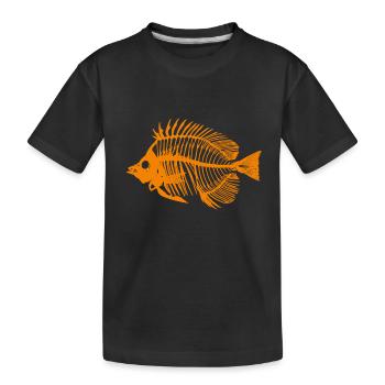 Poisson Orange - T-shirt bio Premium Enfant - noir - Devant