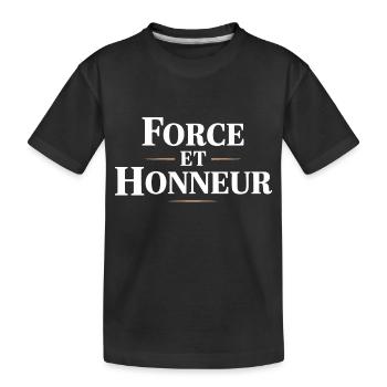 Force et honneur - T-shirt bio Premium Enfant - noir - Devant