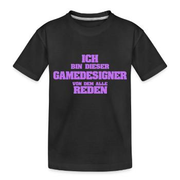 Profession Concepteur de jeux - T-shirt bio Premium Enfant - noir - Devant
