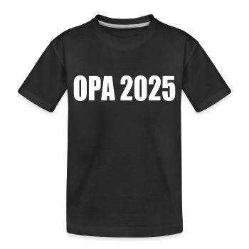 Opa 2025 - Kinder Premium Bio T-Shirt - Schwarz - Vorne