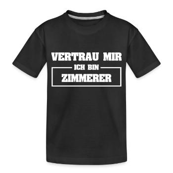 Zimmerer - Kinder Premium Bio T-Shirt - Schwarz - Vorne