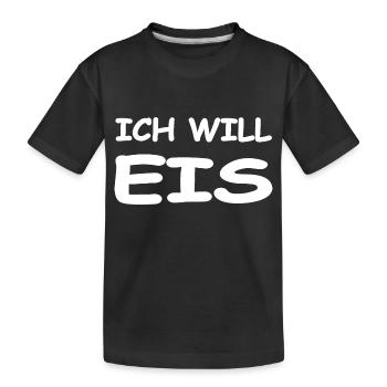 Eis - Kinder Premium Bio T-Shirt - Schwarz - Vorne