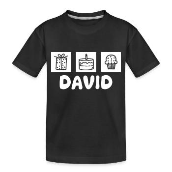 David - T-shirt bio Premium Enfant - noir - Devant