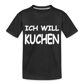 Kuchen - Kinder Premium Bio T-Shirt - Schwarz - Vorne