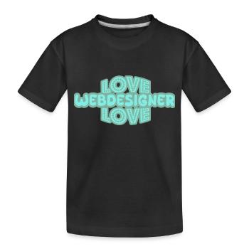 Le concepteur de sites Web comme un dicton - T-shirt bio Premium Enfant - noir - Devant