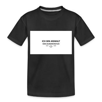 ANWALT - Kinder Premium Bio T-Shirt - Schwarz - Vorne