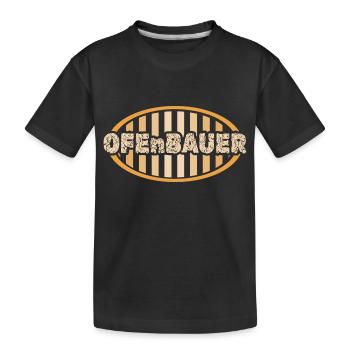 Stove builder as a job - Kids' Premium Organic T-Shirt - black - Front