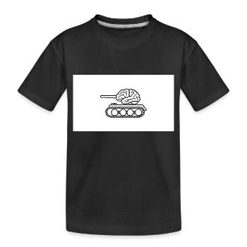 Denkpanzer - Kinder Premium Bio T-Shirt - Schwarz - Vorne