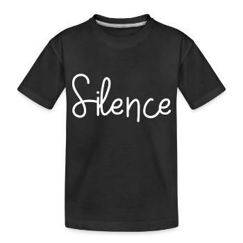 Silence - Kids' Premium Organic T-Shirt - black - Front