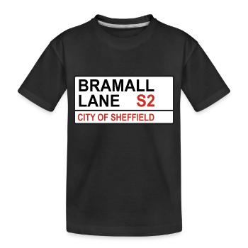 Sheffield Football Team Bramall Lane Street Sign - Kids' Premium Organic T-Shirt - black - Front
