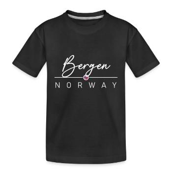 Norvège - Bergen - Norvège - Norvège - T-shirt bio Premium Enfant - noir - Devant