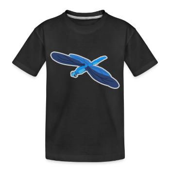 Libelle - Kinder Premium Bio T-Shirt - Schwarz - Vorne