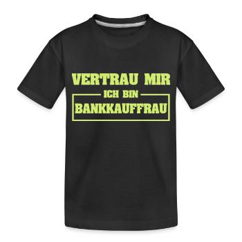 Employé de banque - T-shirt bio Premium Enfant - noir - Devant