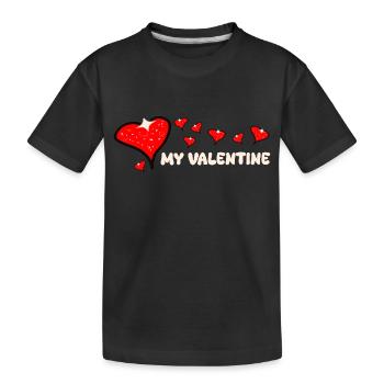 Pompous Valentine's Day - Kids' Premium Organic T-Shirt - black - Front