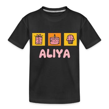 Aliya comme prénom - T-shirt bio Premium Enfant - noir - Devant