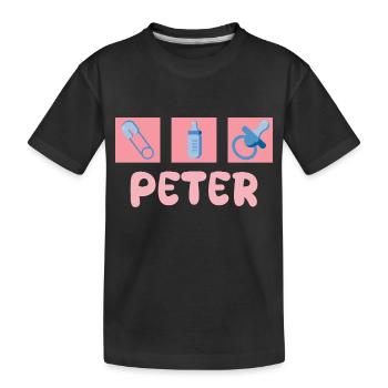 Cadeau pour Peter - T-shirt bio Premium Enfant - noir - Devant