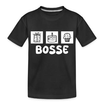 Vorname Bosse - Kinder Premium Bio T-Shirt - Schwarz - Vorne