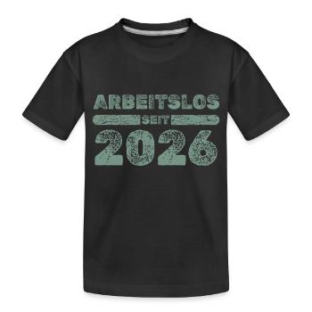 Chômeurs 2026 - T-shirt bio Premium Enfant - noir - Devant