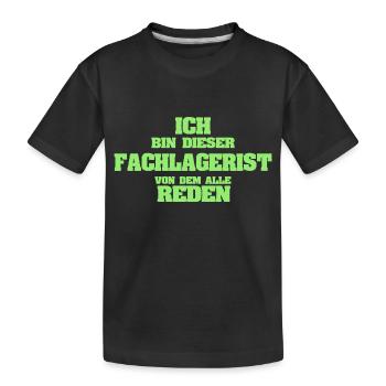 Beruf Fachlagerist - Kinder Premium Bio T-Shirt - Schwarz - Vorne