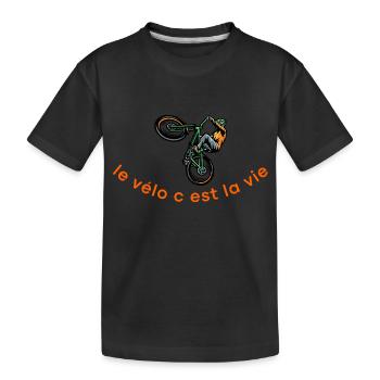 Radfahren ist Leben,Radfahren,Radfahrer,Radfahren - Kinder Premium Bio T-Shirt - Schwarz - Vorne