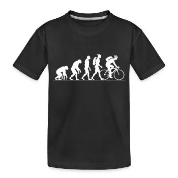 Evolution Radfahren Radfahren Biker Radfahren - Kinder Premium Bio T-Shirt - Schwarz - Vorne