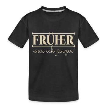 plus tôt - T-shirt bio Premium Enfant - noir - Devant