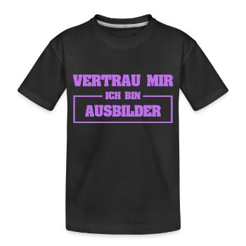 Lustig Ausbilder - Kinder Premium Bio T-Shirt - Schwarz - Vorne