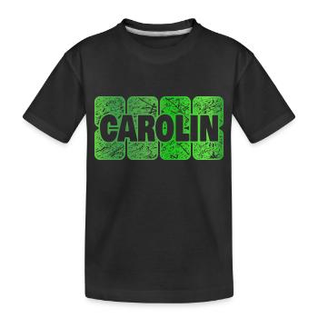 Vorname Carolin - Kinder Premium Bio T-Shirt - Schwarz - Vorne