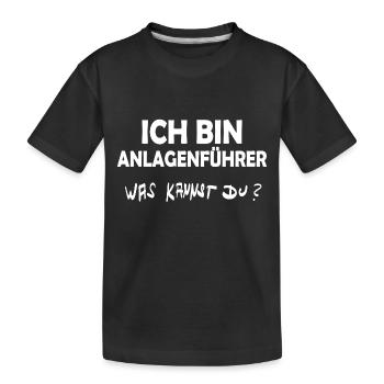 Occupation: Plant operator - Kids' Premium Organic T-Shirt - black - Front