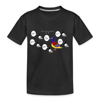 Trau dich anders zu sein - Kinder Premium Bio T-Shirt - Schwarz - Vorne