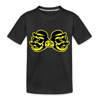 Singe Gentleman Drôle - T-shirt bio Premium Enfant - noir - Devant