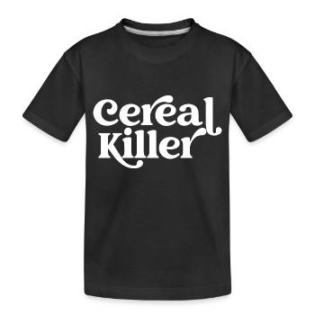 Cereal Killer Petit-déjeuner Humour Graphique - T-shirt bio Premium Enfant - noir - Devant