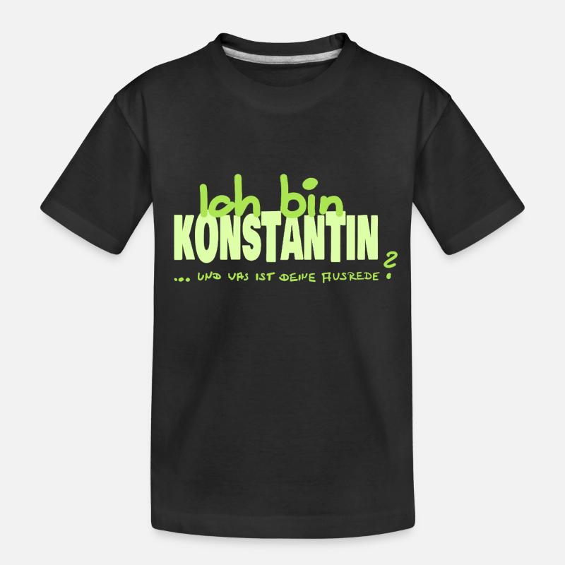Konstantin Konstantin - Kinder Premium Bio T-Shirt - Schwarz