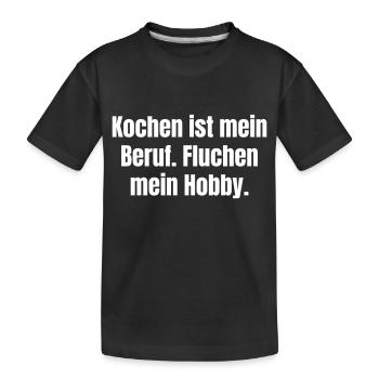 La cuisine est mon métier, jurer est mon passe-temps. - T-shirt bio Premium Enfant - noir - Devant