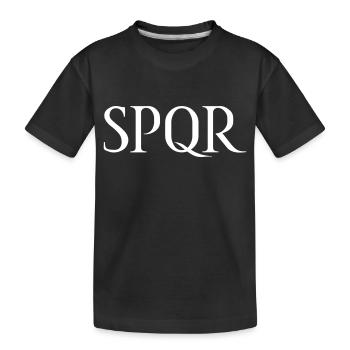 SPQR lettrage vecteur lumineux - T-shirt bio Premium Enfant - noir - Devant