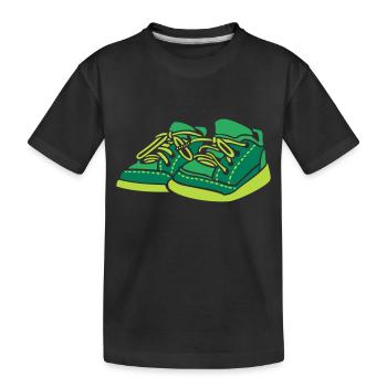 bunte baby trainers - Kinder Premium Bio T-Shirt - Schwarz - Vorne
