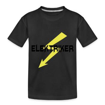 Elektriker - Kinder Premium Bio T-Shirt - Schwarz - Vorne