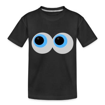 Eyes - Kids' Premium Organic T-Shirt - black - Front