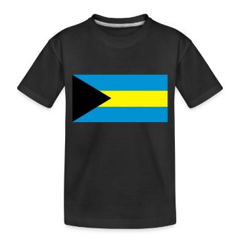 Drapeau des Bahamas - T-shirt bio Premium Enfant - noir - Devant
